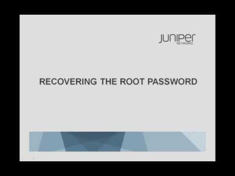 Recovering The Root Password In Junos OS