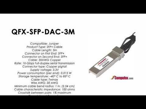QFX-SFP-DAC-3M  | Juniper Compatible SFP+ Direct Attach Passive Cable 3m